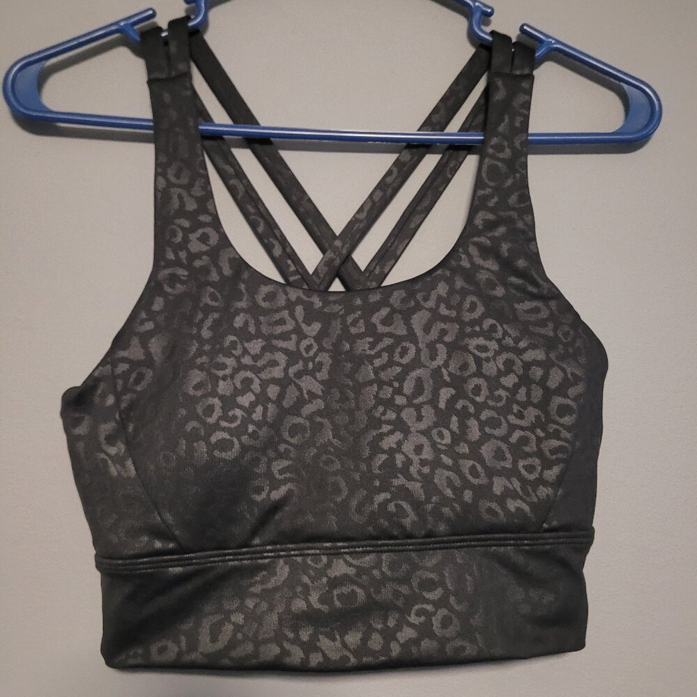 Buffbunny leopard print Rosa sports bra